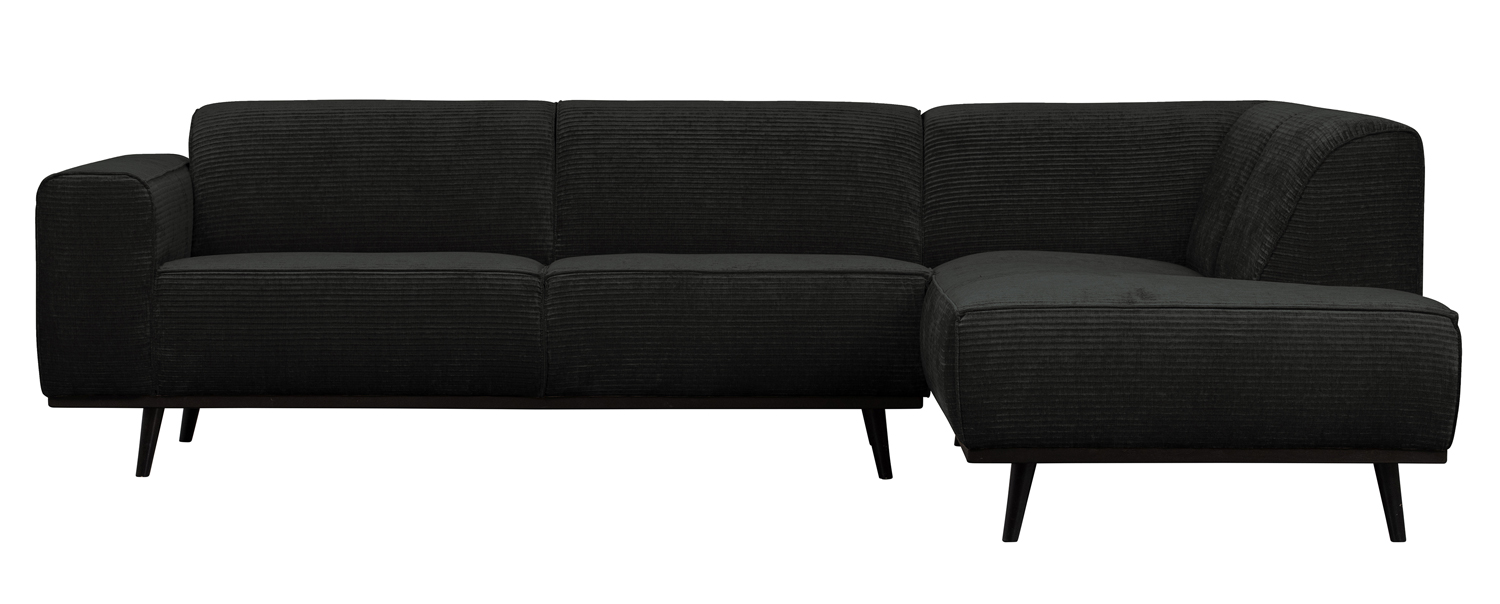 Ecksofa Statement Rib Cord graphite Chaiselongue rechts