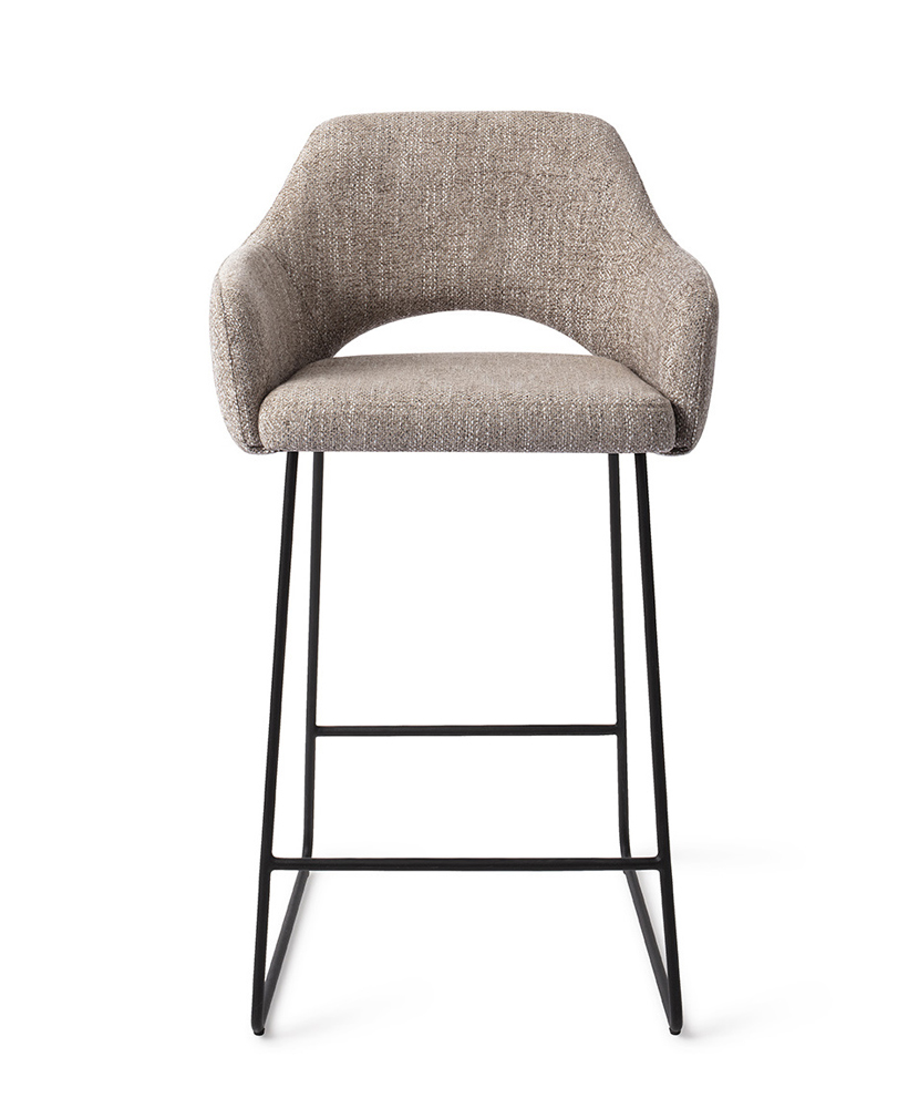 Barhocker Sitzhöhe 65 cm Yanai meliertes beige grau