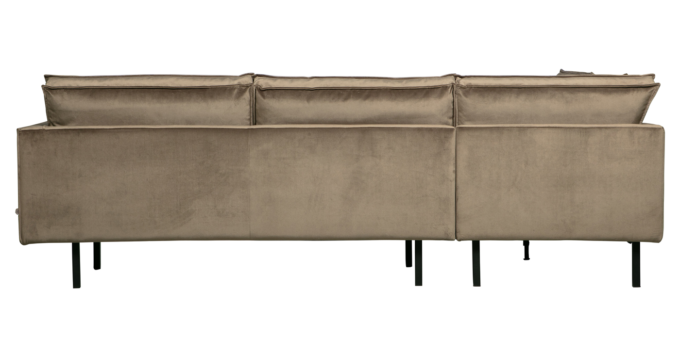 Ecksofa Rodeo Samt taupe Longchair links