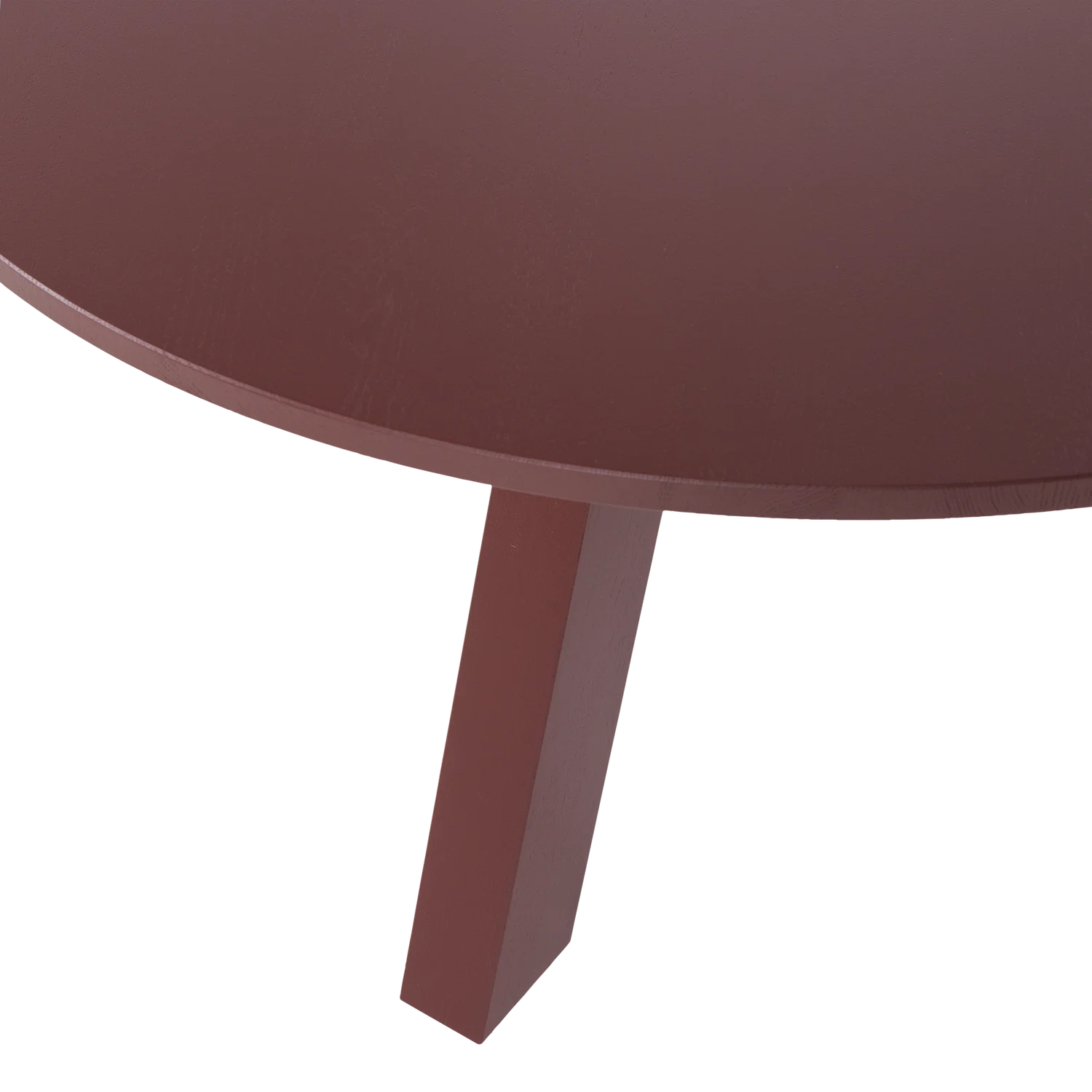 Esstisch RHONDA rund Ø 129 cm Eiche burgunderrot Tisch