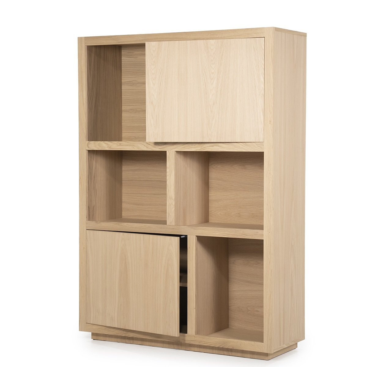 Schrank Bücherschrank Helsinki H 170 cm Eiche Brauntöne