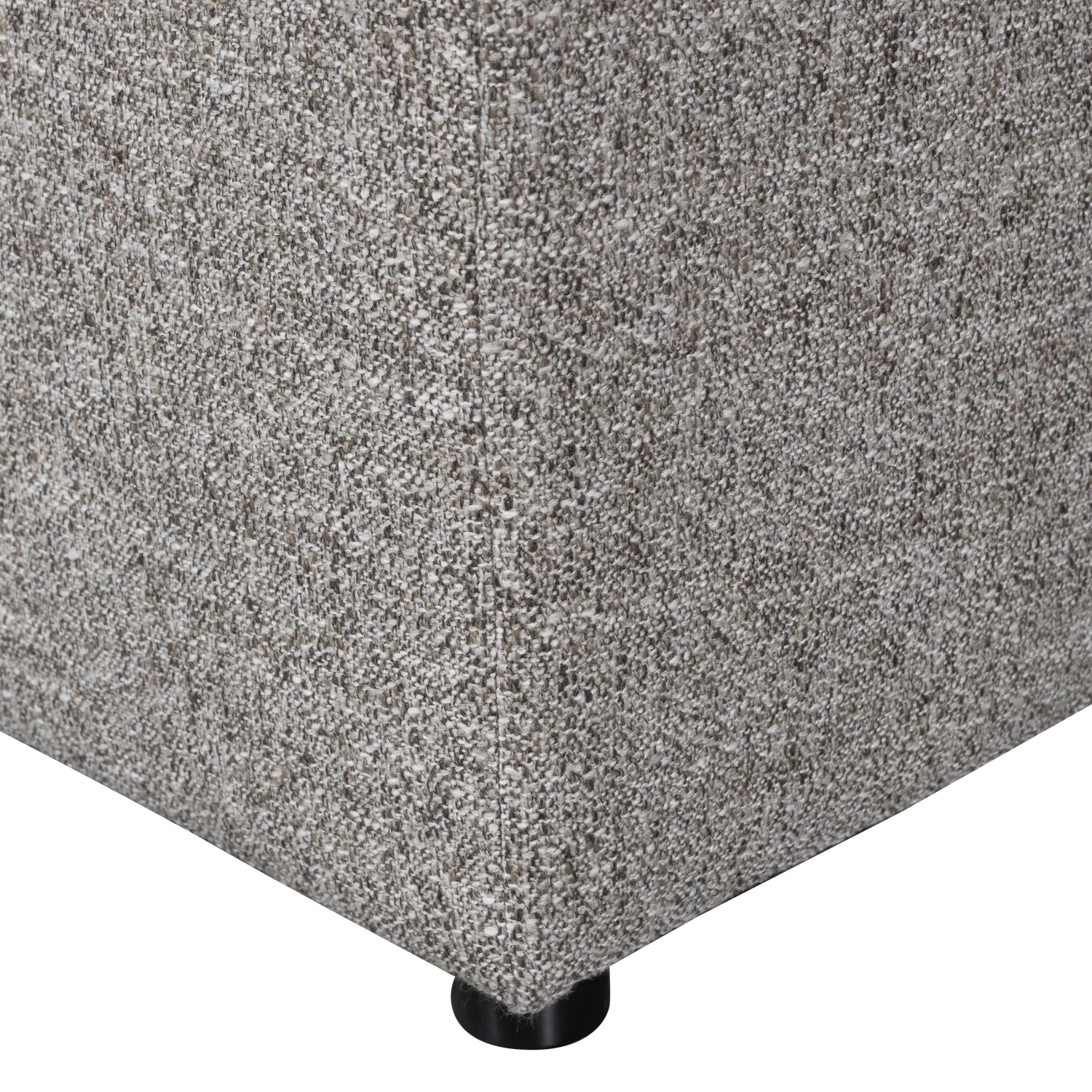 Pouf ALLURE 100 x 70 cm Hocker Sitzhocker Webstoff tonfarben melange