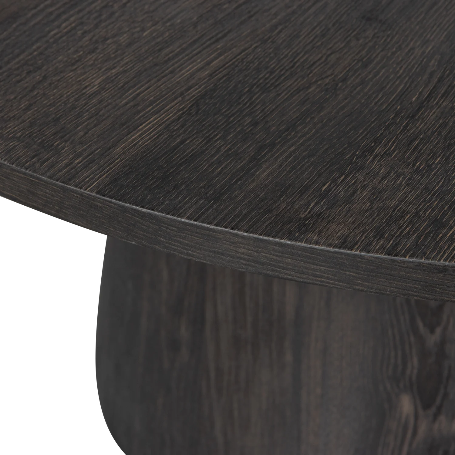 Couchtisch MAAN Ø 60 cm MDF 3D foliert dunkelbraun Anstelltisch Sofatisch