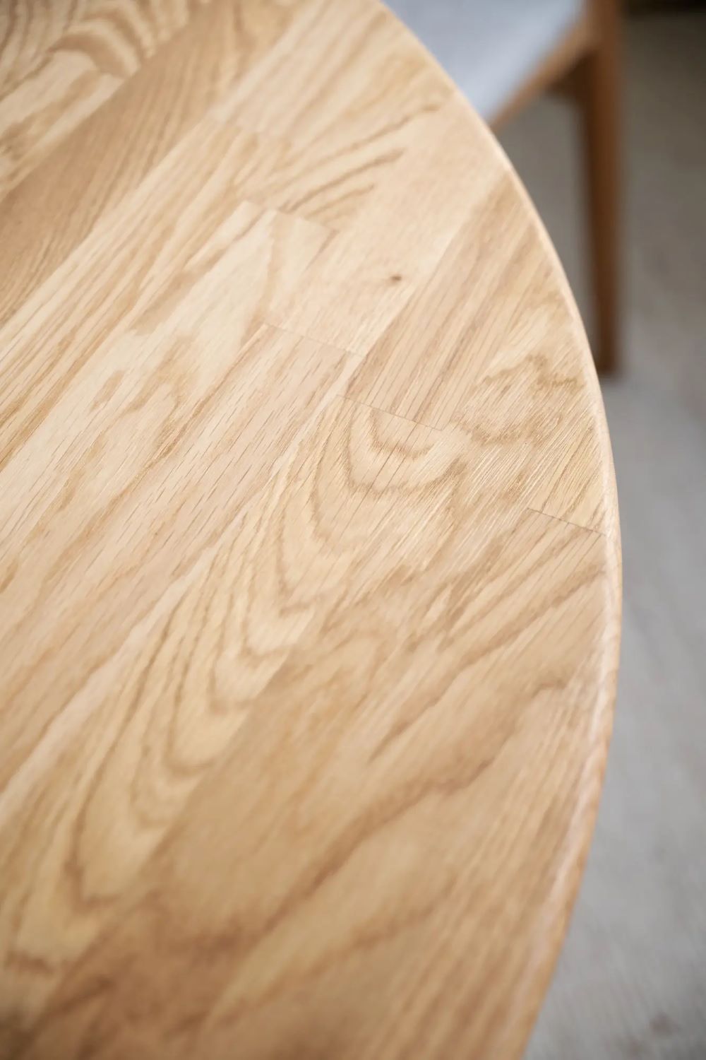 Esstisch NYLOR ausziehbar Eiche massiv natur rund 120 cm