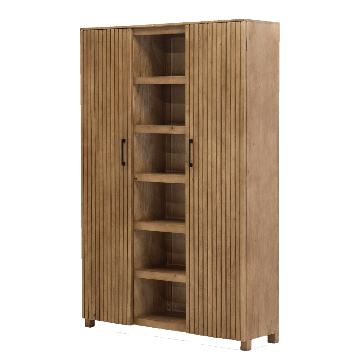 Wandschrank Schrank TONI H 210 cm Mangoholz braun 