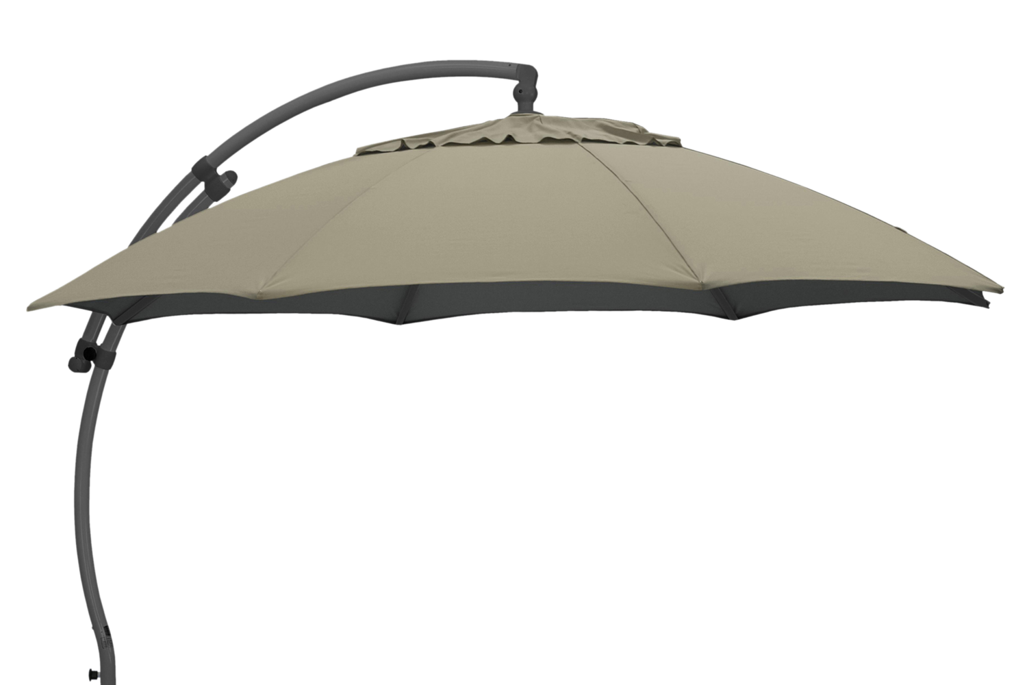 Sonnenschirm Easy Sun Ø 375 cm beige Terrassenschirm Schirm