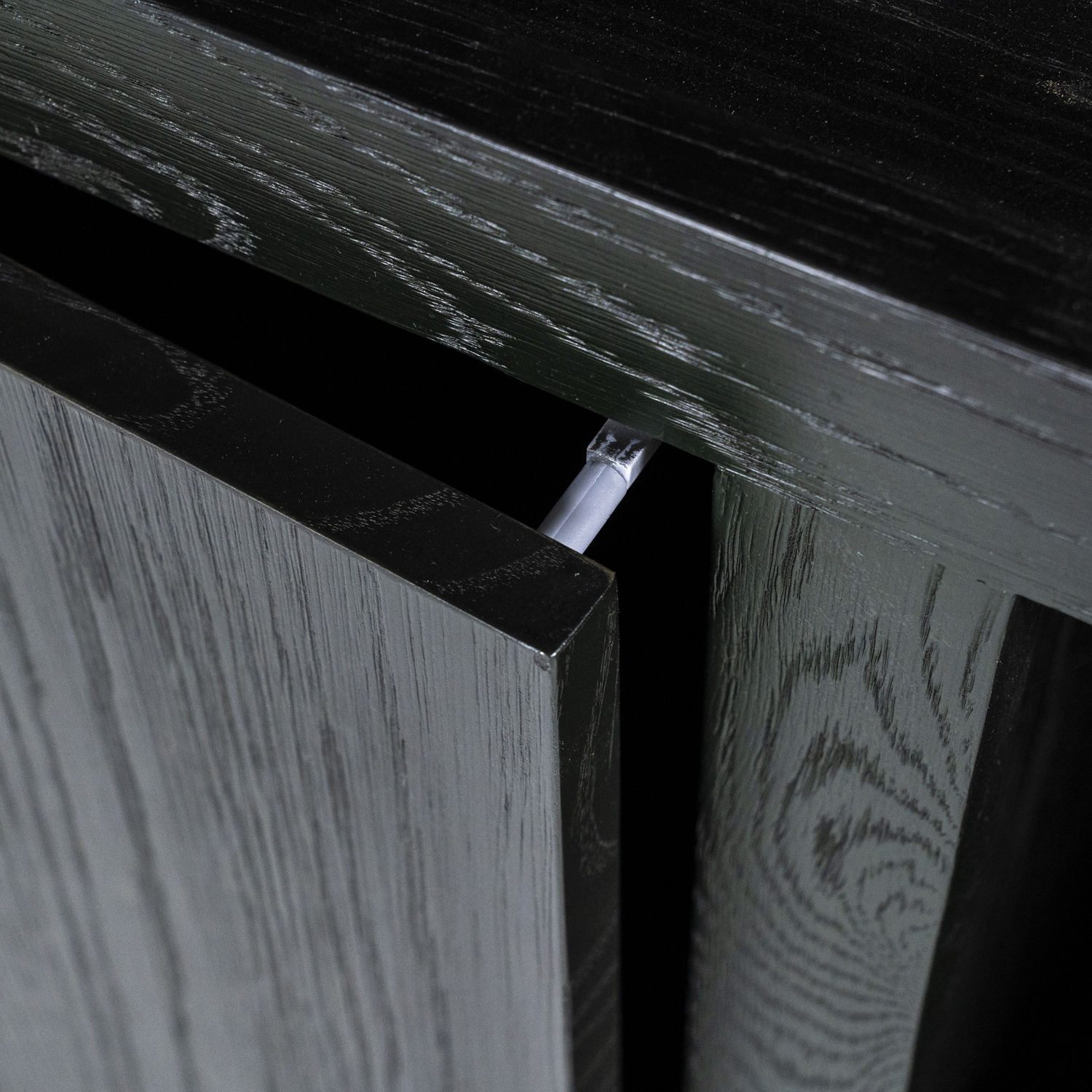Schrank Bücherschrank Helsinki H 170 cm Eiche schwarz