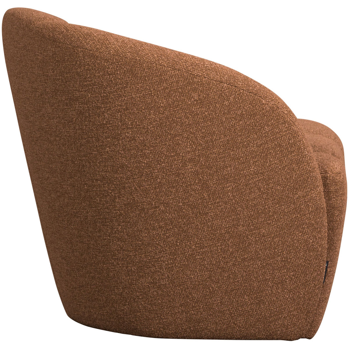 woood 2 Sitzer Sofa Bank MOJO links Bouclé rostbraun meliert