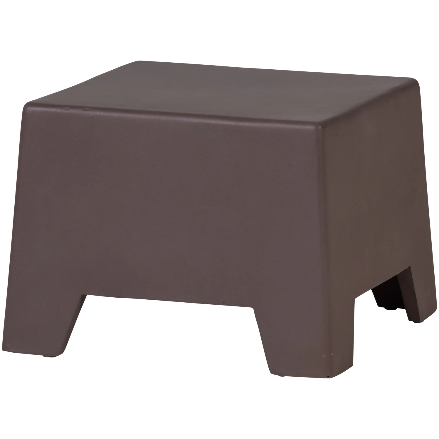 Hocker ZINA Beistelltisch 50 x 50 cm Fiberclay braun Sitzhocker Sitzpouf