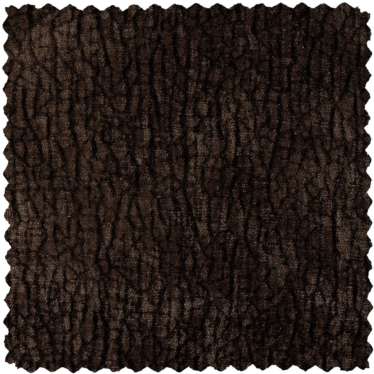 woood 3 Sitzer Sofa BAGGY 3D Chenille dunkelbraun Couch