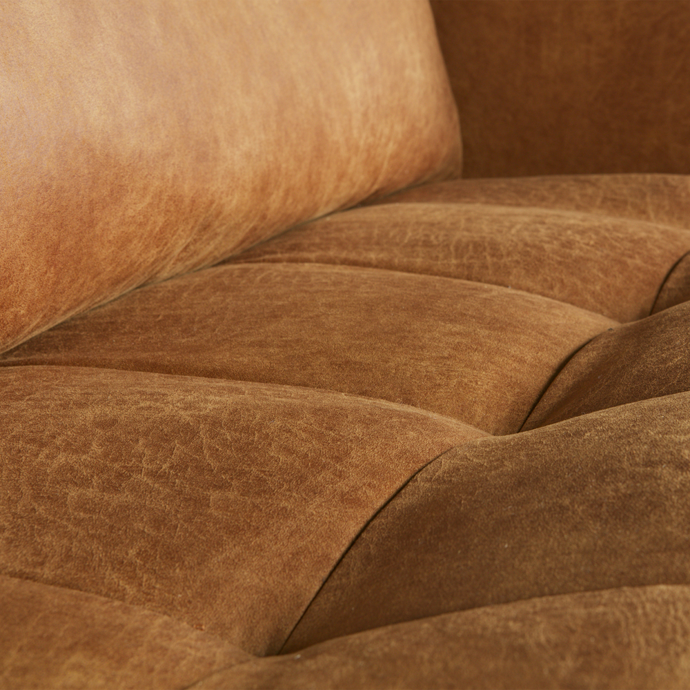 3 Sitzer Sofa RODEO CLASSIC recyceltes Leder cognac