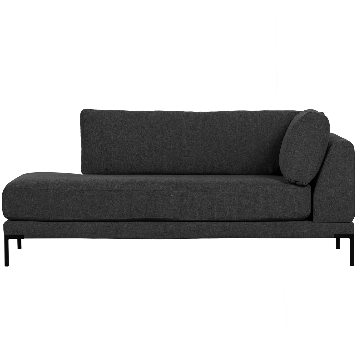 Lounge Element Couple links Chenille Stoff dunkelgrau Couch Sofa