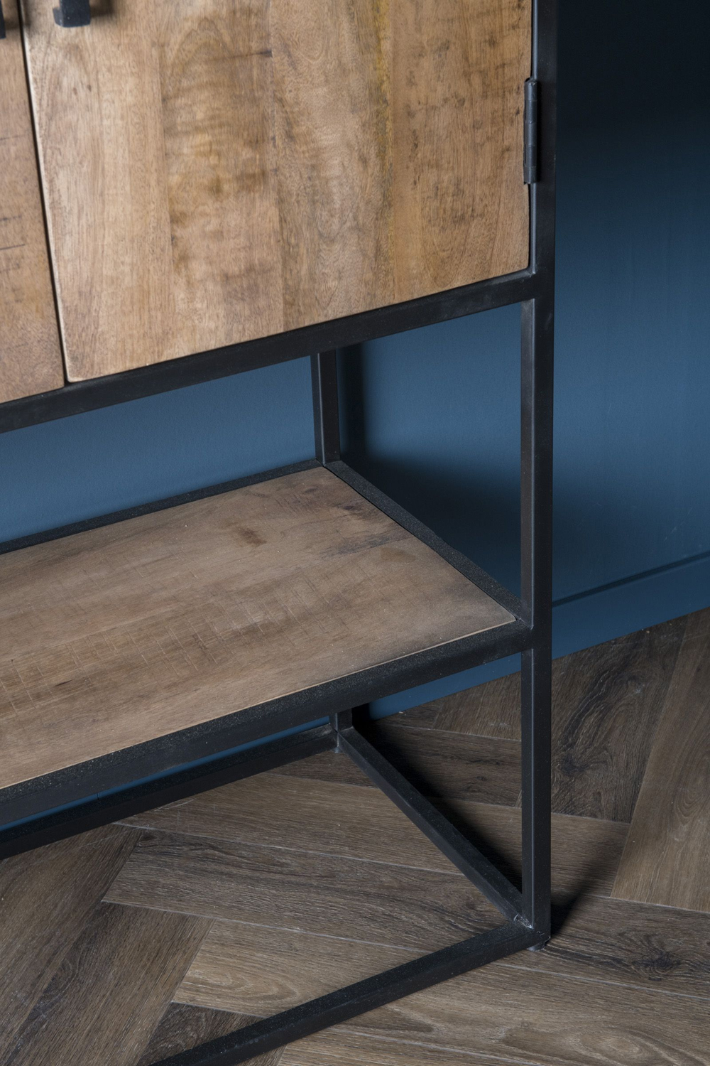 Highboard Schrank Sturdy B 160 cm Mangoholz Metall