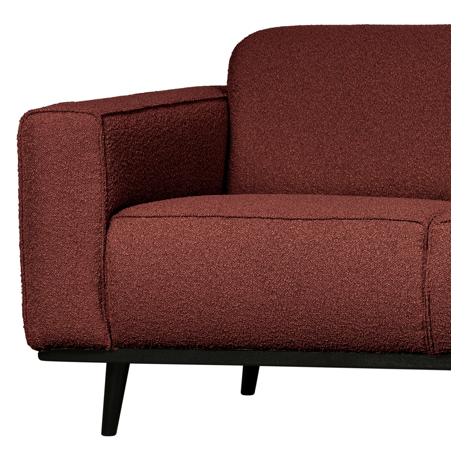 3 Sitzer Sofa STATEMENT Bouclé Kastanie Couch Garnitur Couchgarnitur