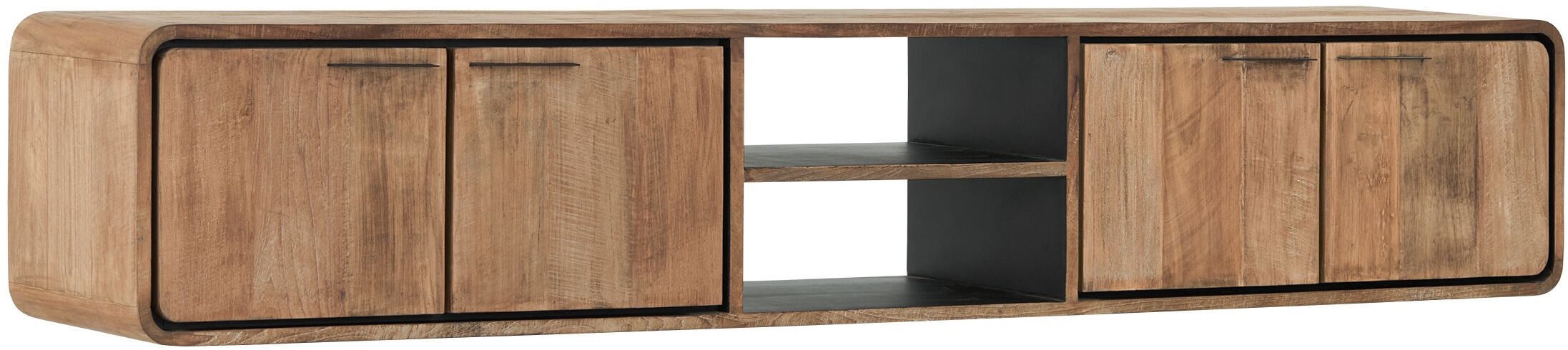 TV Möbel Evo 225 cm hängend recyceltes Teakholz Lowboard