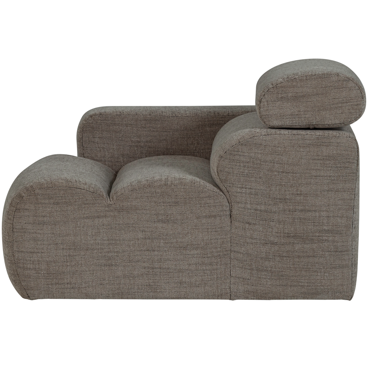 Sofaelement NOVI mit Armlehne links Element Webstoff grau melange