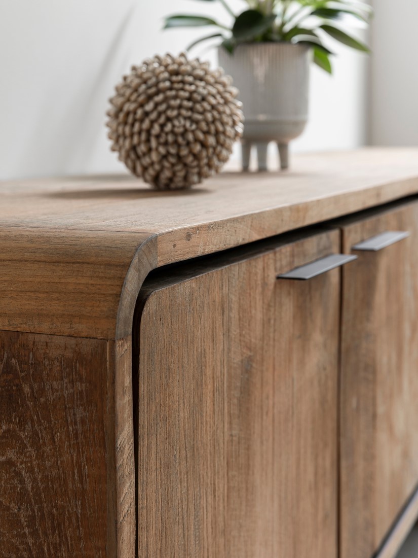 TV Möbel Evo 185 cm hängend recyceltes Teakholz Lowboard