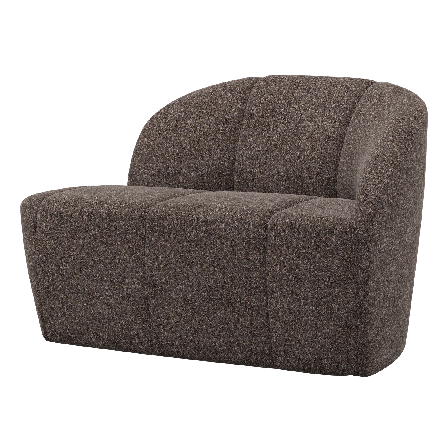 2 Sitzer Sofa Bank MOJO rechts Wolle braun