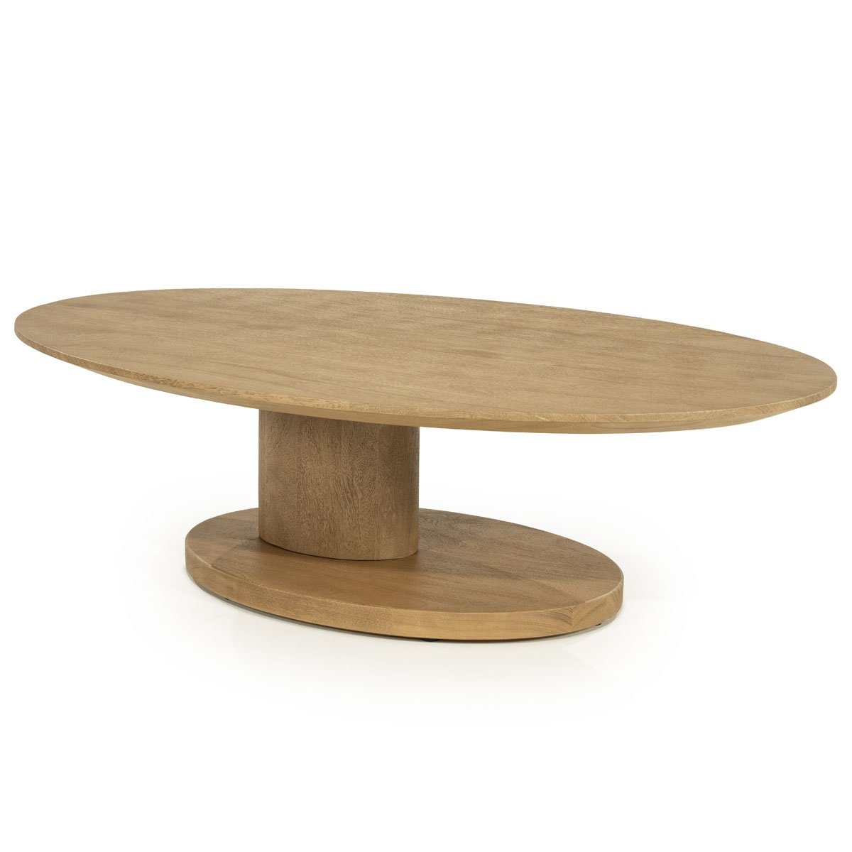 Couchtisch Novia oval 120 x 80 cm Mangoholz hell Sofatisch Beistelltisch