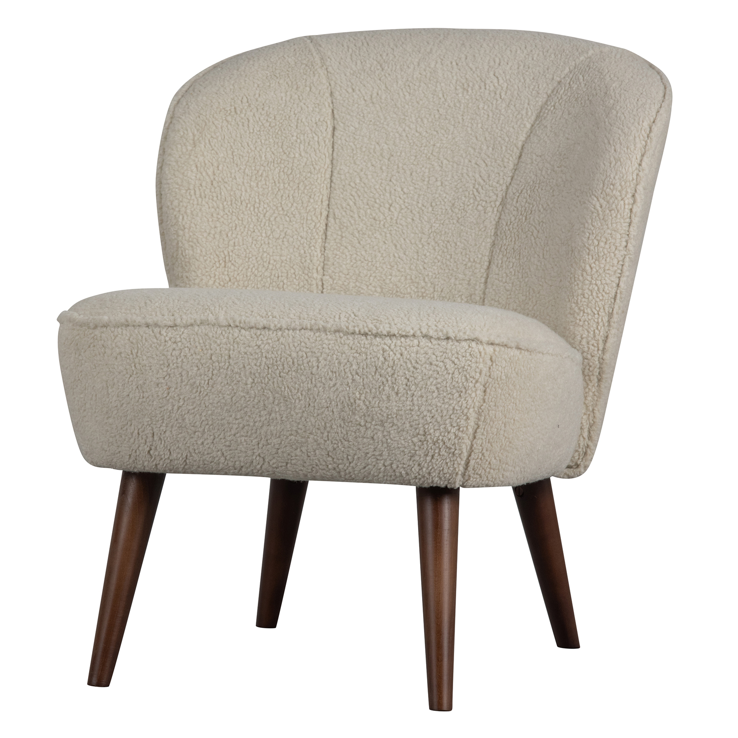 woood Sessel SARA Teddy Fell Creme Clubsessel