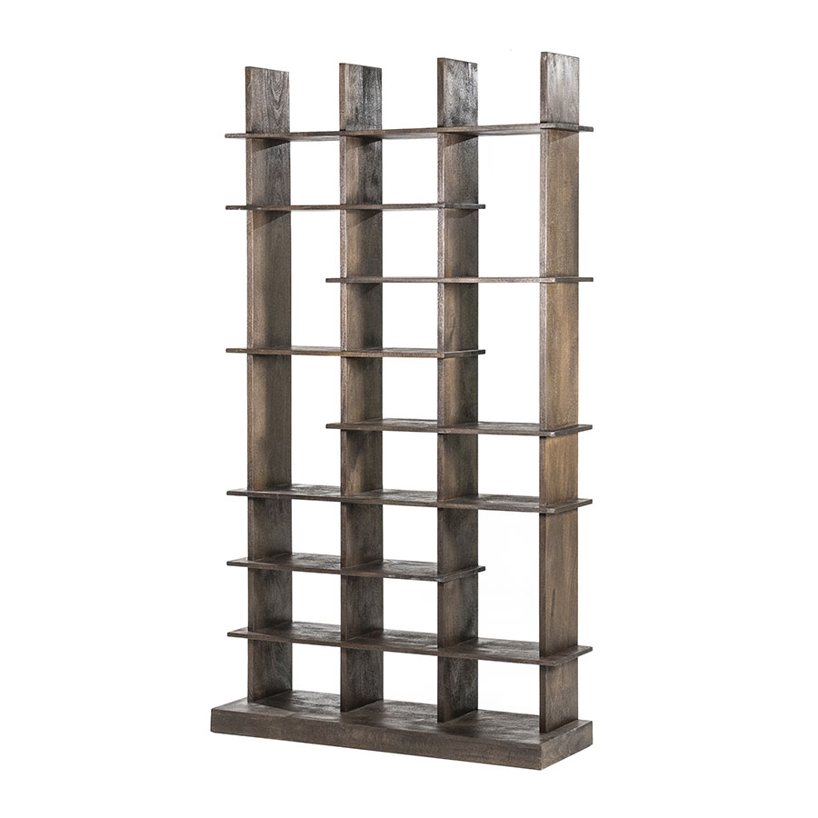 Bücherregal Regal OLIVER Mangoholz 120 x 220 cm braun