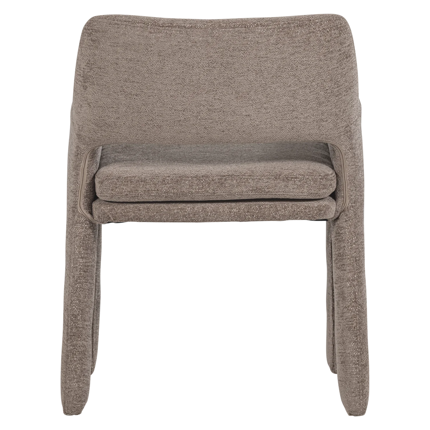 Armlehnstuhl BIGFOOT Chenille Stoff taupe Esstischstuhl