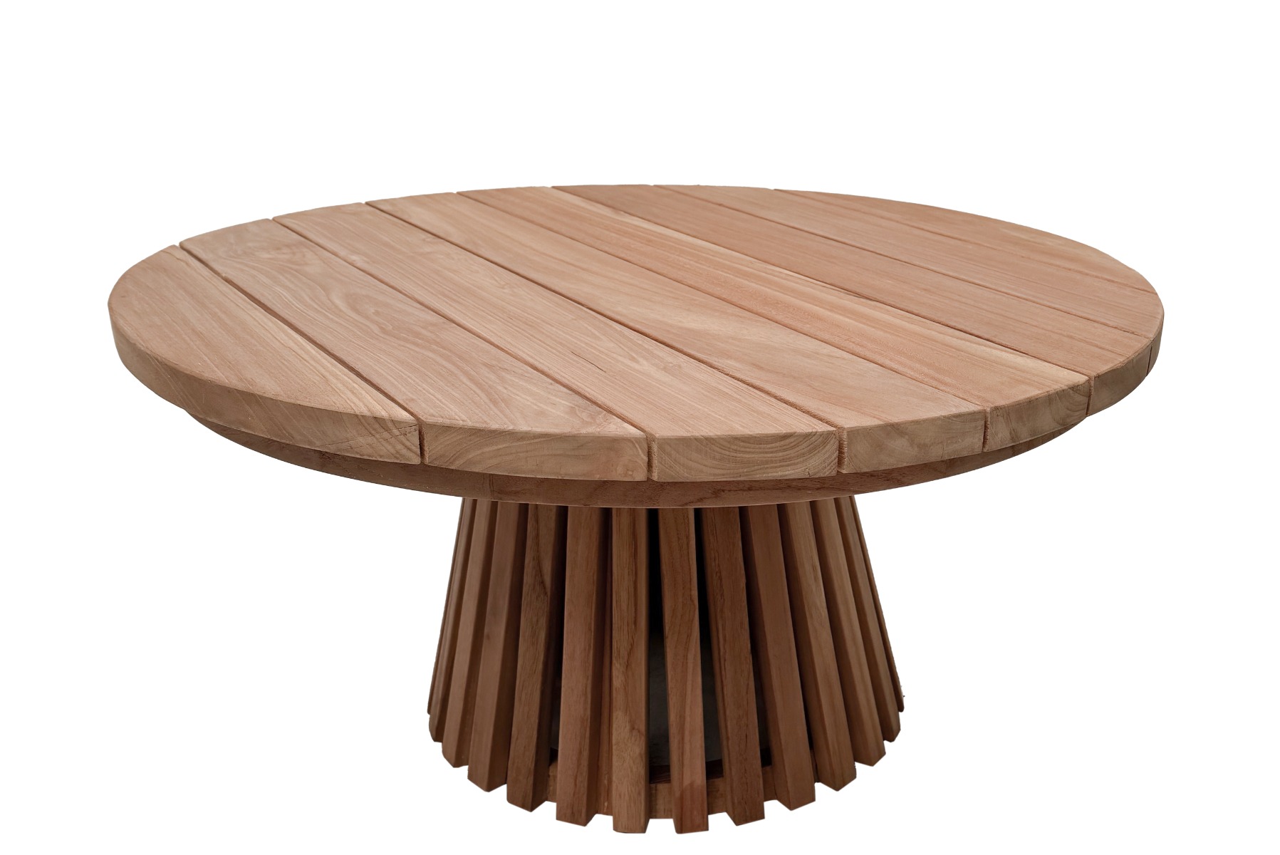 Garten Couchtisch Cindo Ø 80 cm Teakholz natur  