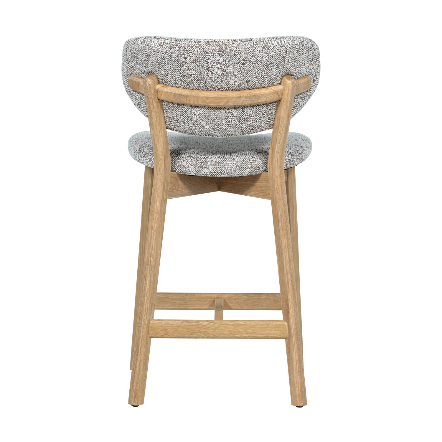 Barhocker UDAR SH 65 cm Eichengestell natur Melange Stoff