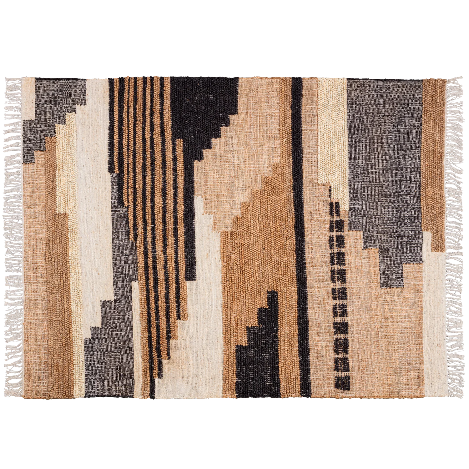 Vintage Teppich LIBERAL 240 x 170 cm Jute Baumwolle multicolor Carpet