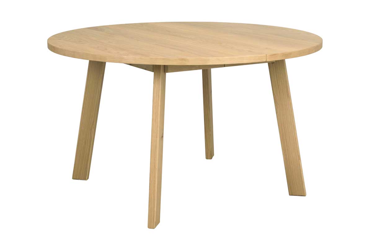 Esstisch HILDIS ausziehbar Eiche natur rund 130 cm