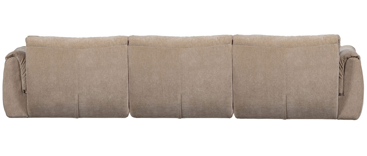woood 3 Sitzer Sofa BAGGY 3D Chenille sandfarben