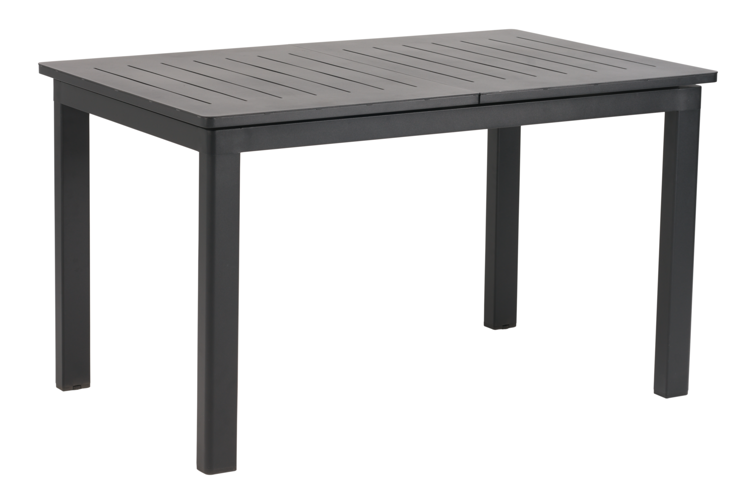 Gartentisch LOMMA schwarz ausziehbar 132 bis 192 x 80 cm Aluminium