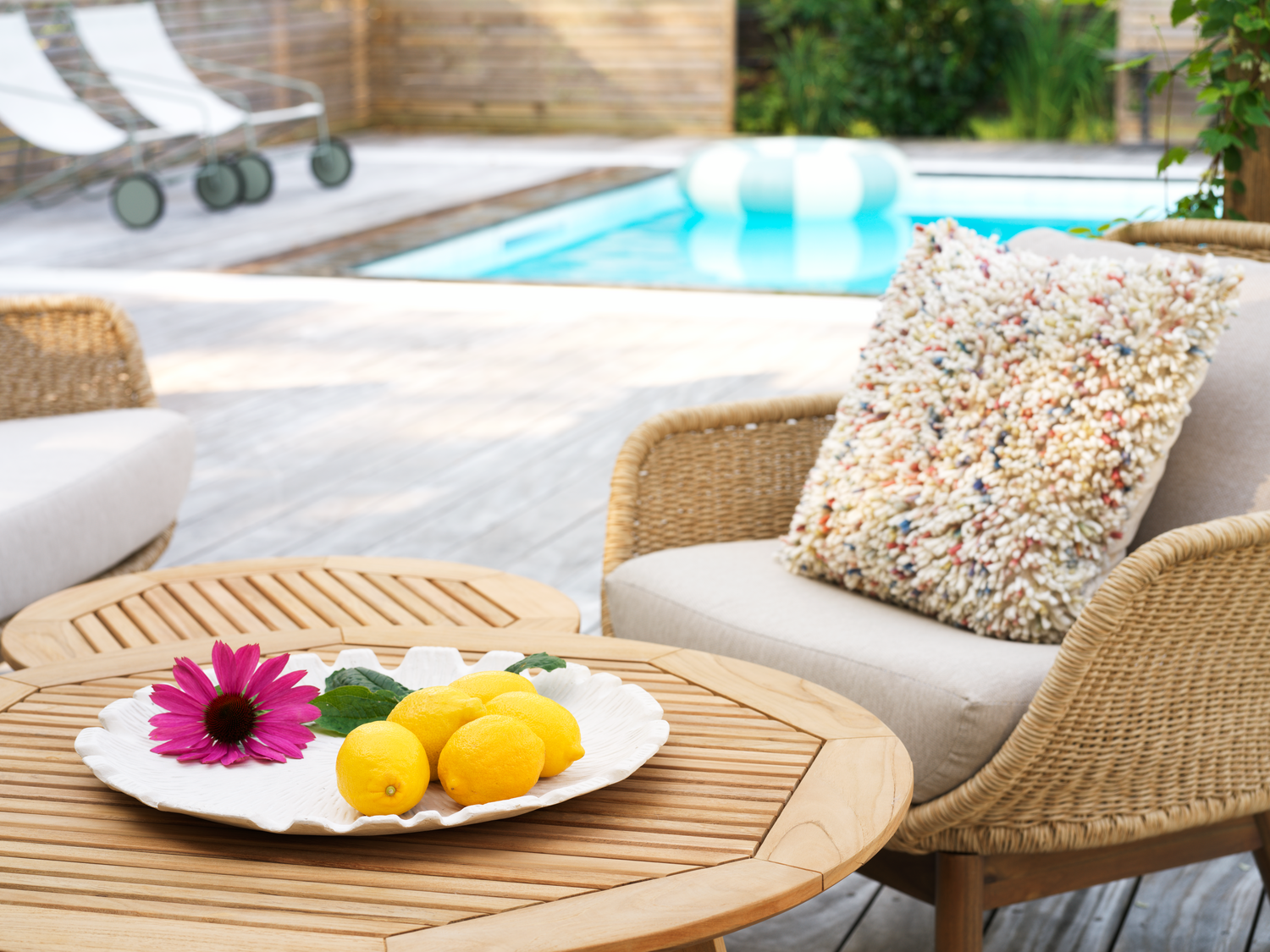 Garten Lounge Set Lily 2,5 Siter Sofa und 2 Sessel Kunstrattan braun