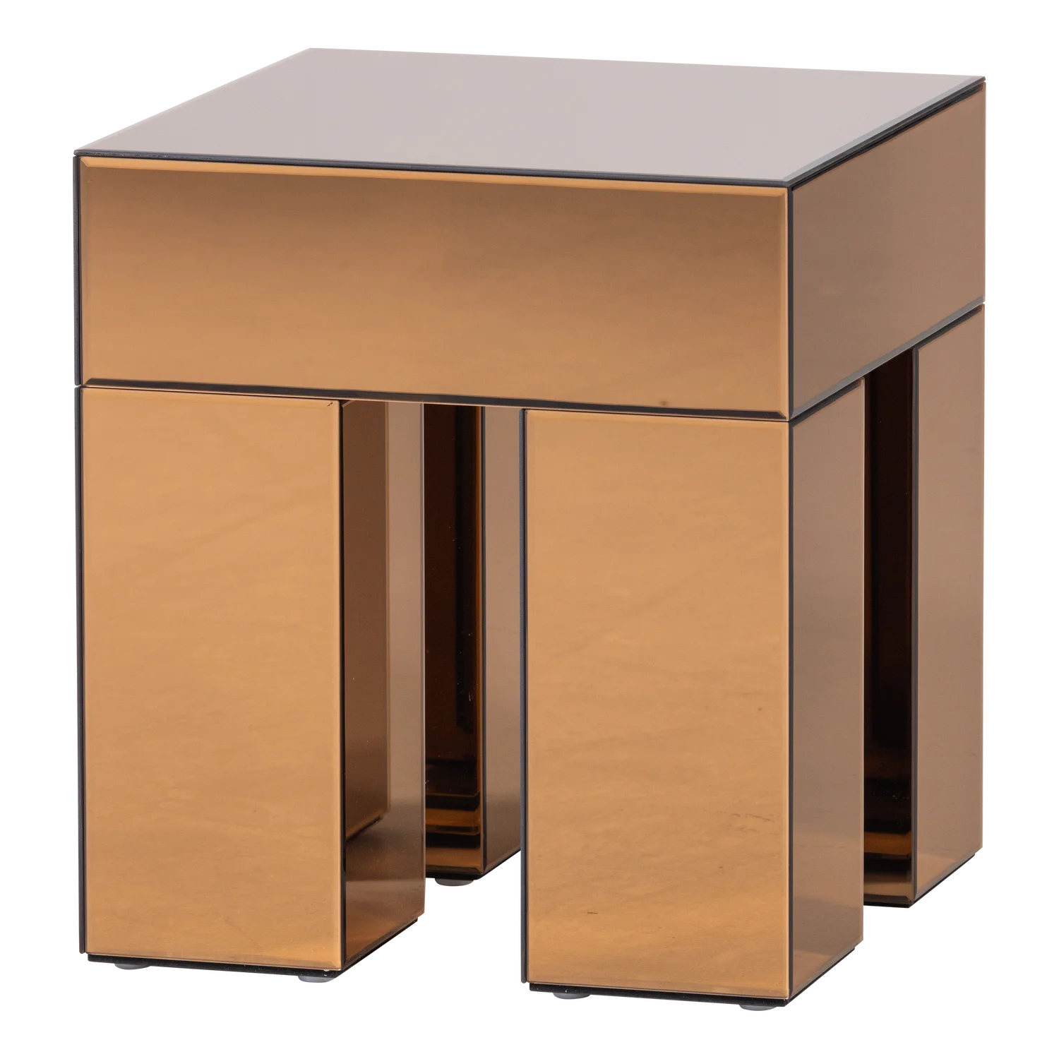 Beistelltisch MIRROX H 50 cm MDF Spiegelglas