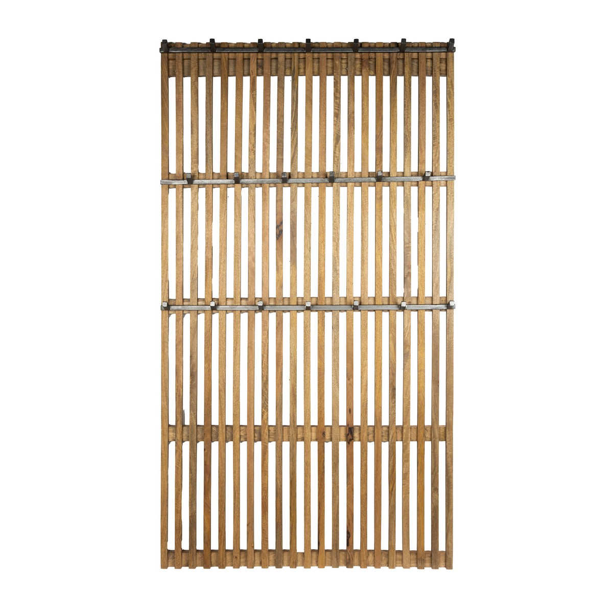 Wandgarderobe SALVO 100 x 180 cm Mango massiv mit 20 Haken