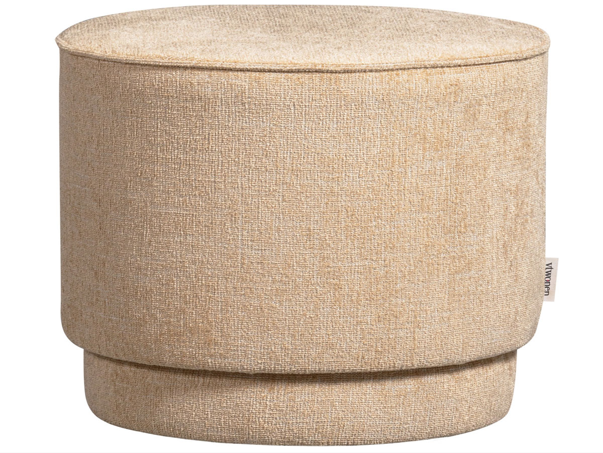 Pouf PEARL XL Ø 40 cm Hocker Sitzhocker natur melange