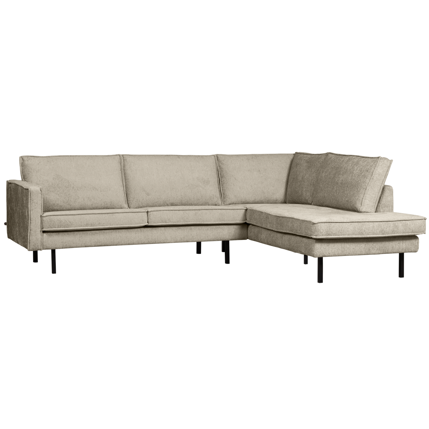 Eckgarnitur Rodeo Struktur Samt wheatfield Couch Sofa Ecksofa Longchair rechts