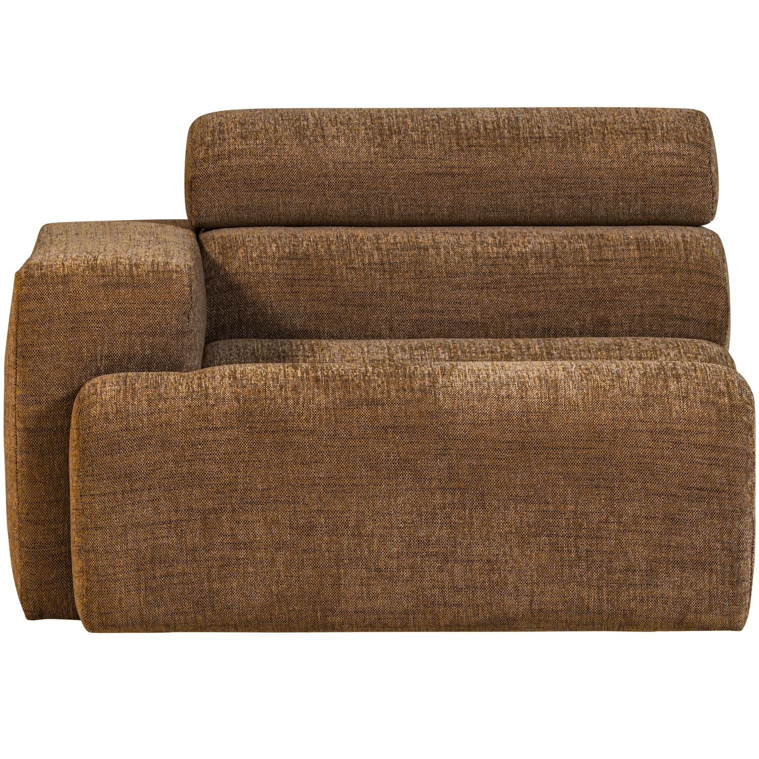 Sofaelement NOVI mit Armlehne links Element Webstoff karamell melange