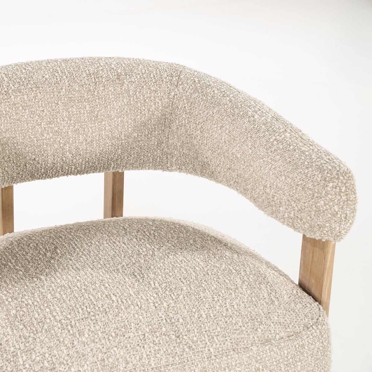 Sessel Lola Eichenholz Stoff braun Relaxsessel Fernsehsessel