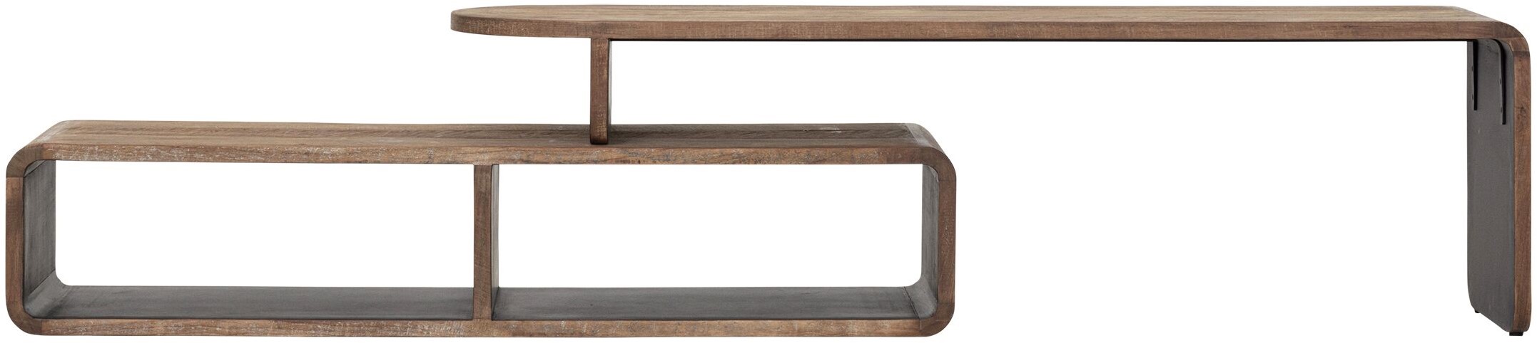 TV Möbel Evo 2-teilig verstellbar recyceltes Teakholz Lowboard