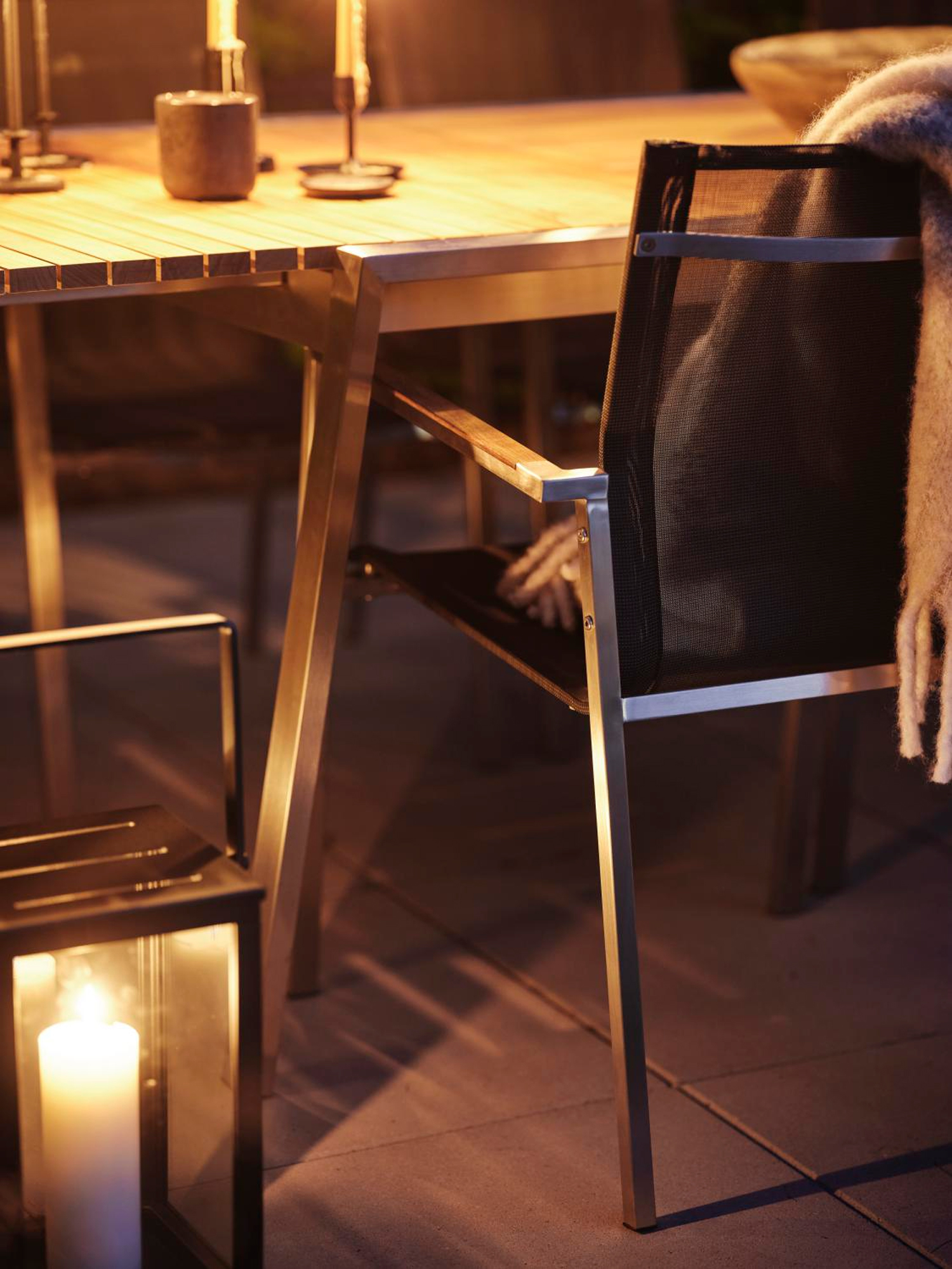 Gartensessel NAOS Edelstahl Stapelstuhl Dinnerstuhl