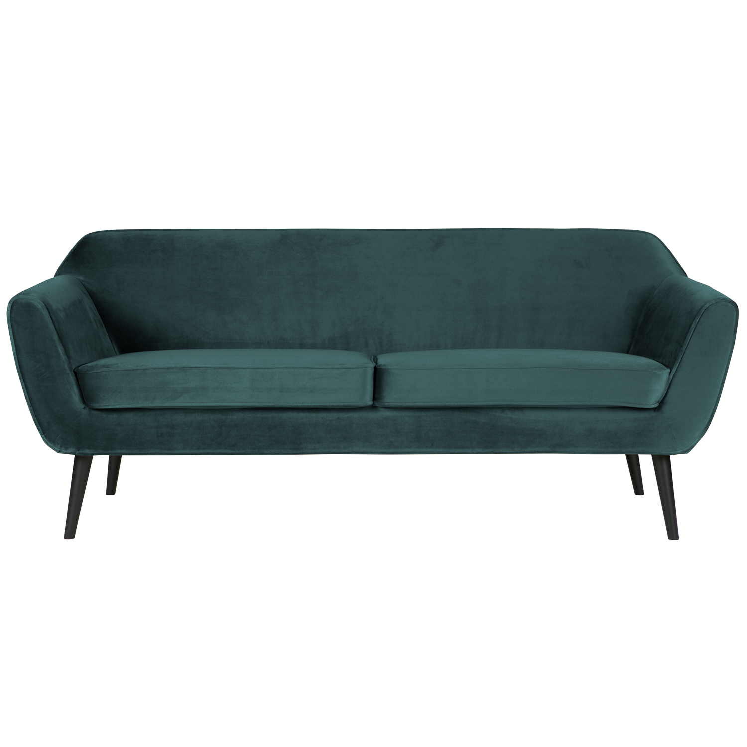 woood 2,5 Sitzer Sofa Rocco Samt blaugrün