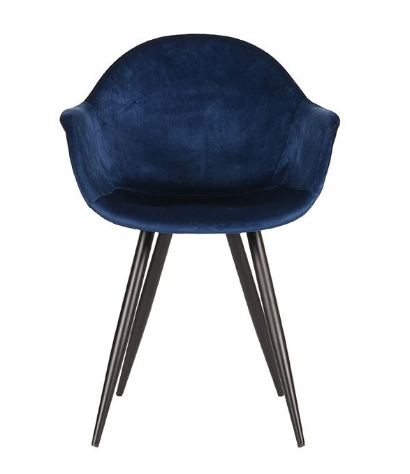 Schalenstuhl MORLI Samt blau Stuhl Esszimmerstuhl