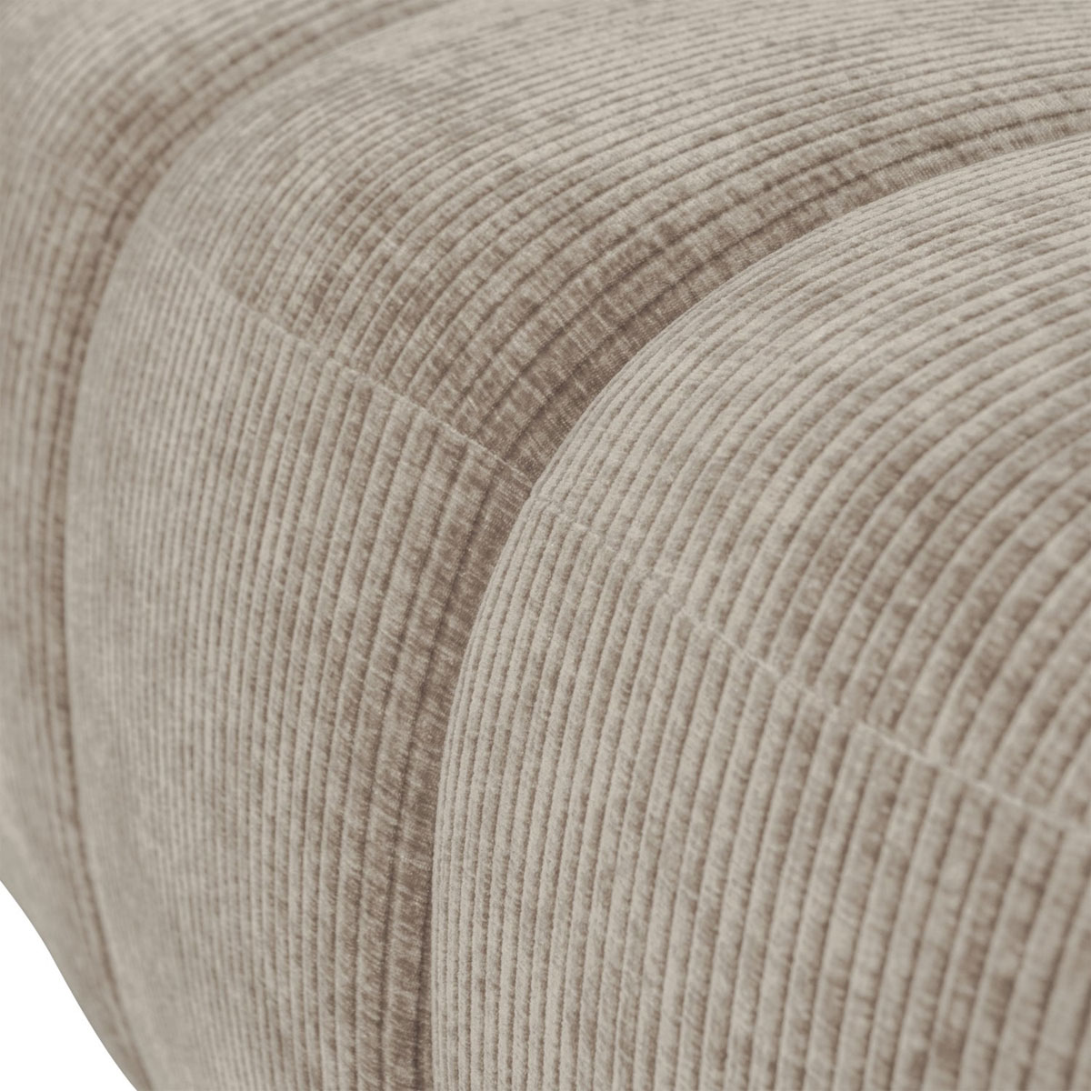 woood Esszimmerbank Hocker MOJO 164 cm gerippter Stoff dunkelsand