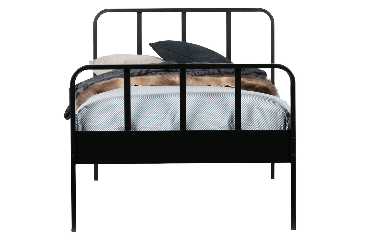 Bett Mees schwarz 200 x 90 cm Metallbett