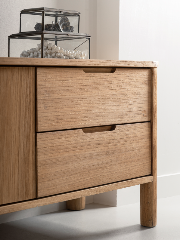 TV Möbel Forte 210 cm Teakholz natur Lowboard