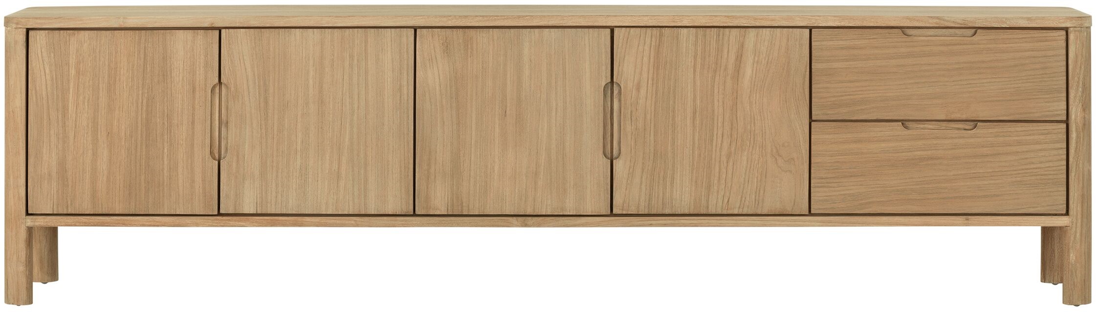 TV Möbel Forte 210 cm Teakholz natur Lowboard