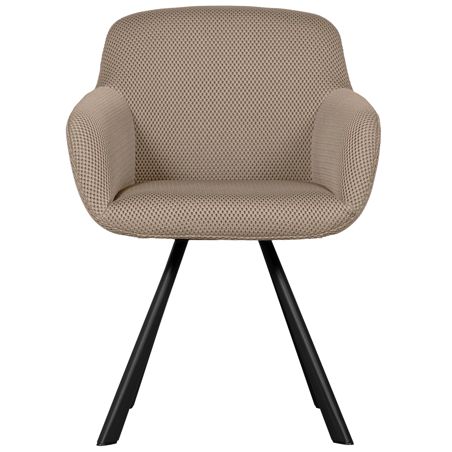 Esszimmerstuhl JUNO mit Armlehne Mesh Stoff natur Armlehnstuhl Esstischstuhl