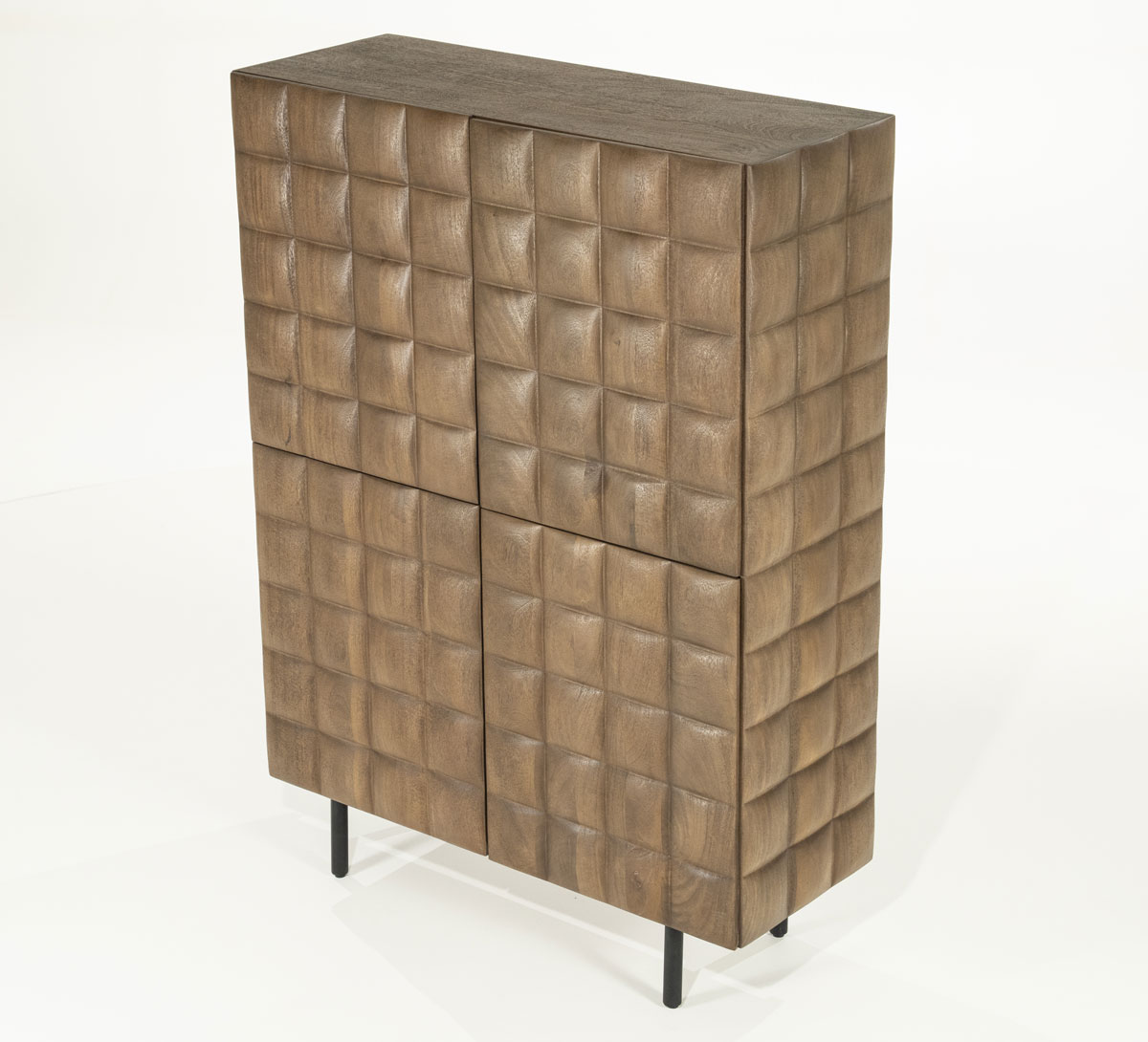 Highboard Felix H 147 cm mit 4 Türen Mango Holz