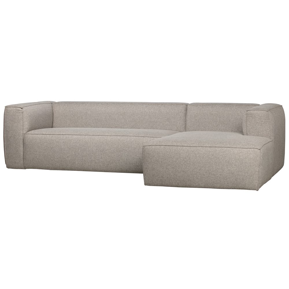 Eckgarnitur BEAN hellgrau Ecksofa Longchair rechts